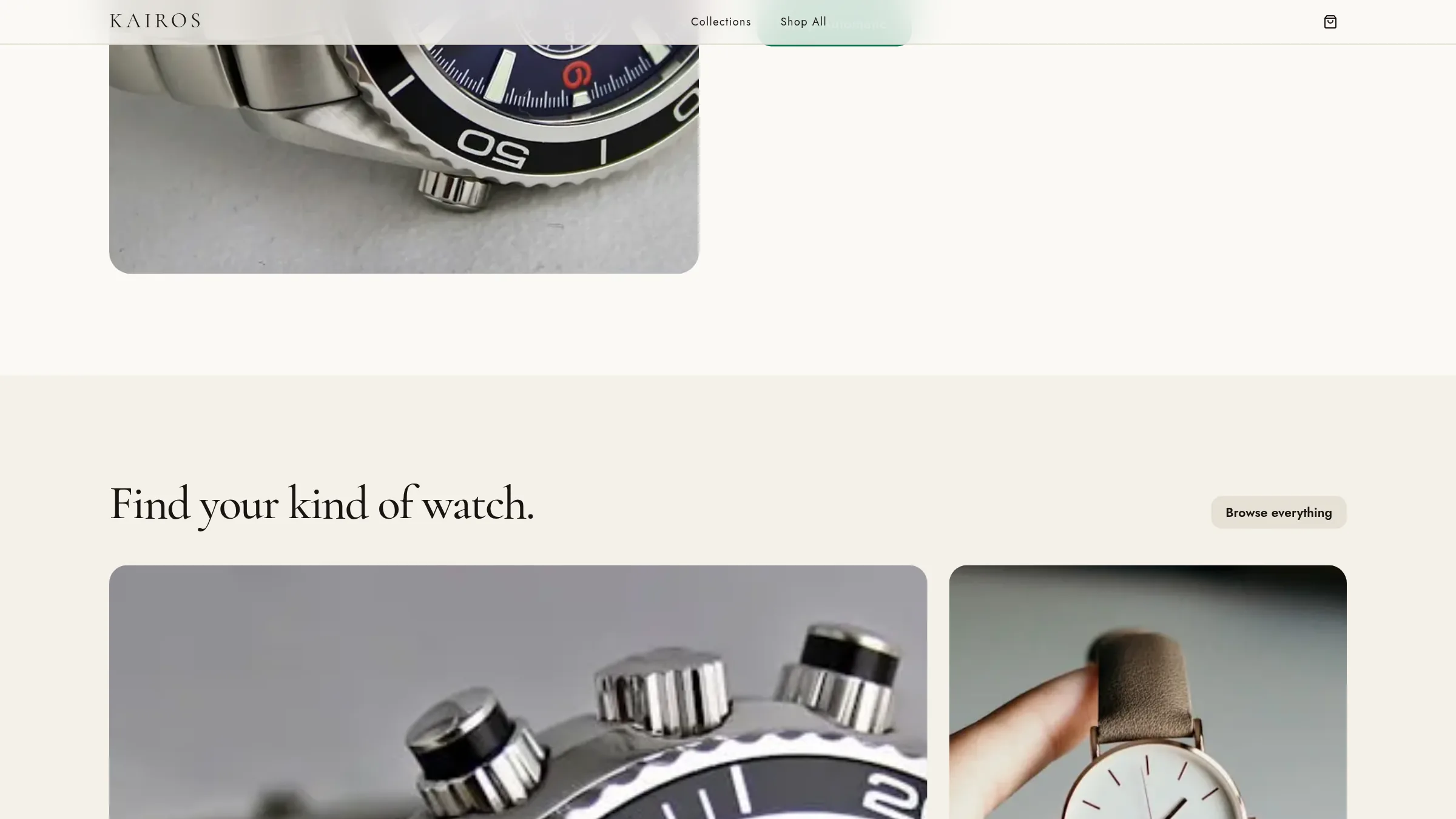 Kairos collection section and payment guidance
