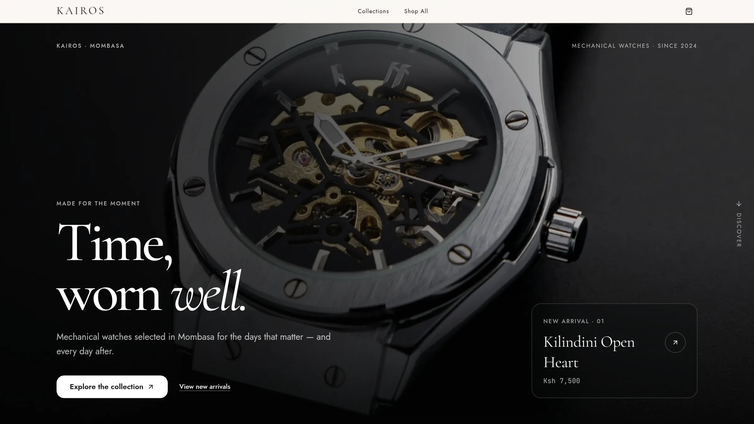 Kairos mechanical watch shop homepage